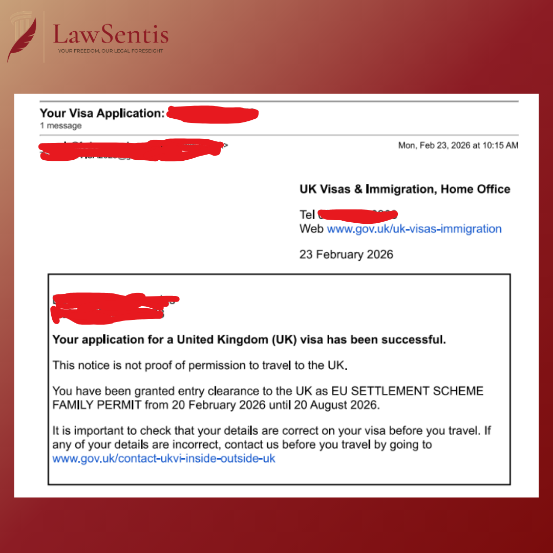 UK visa approval letter